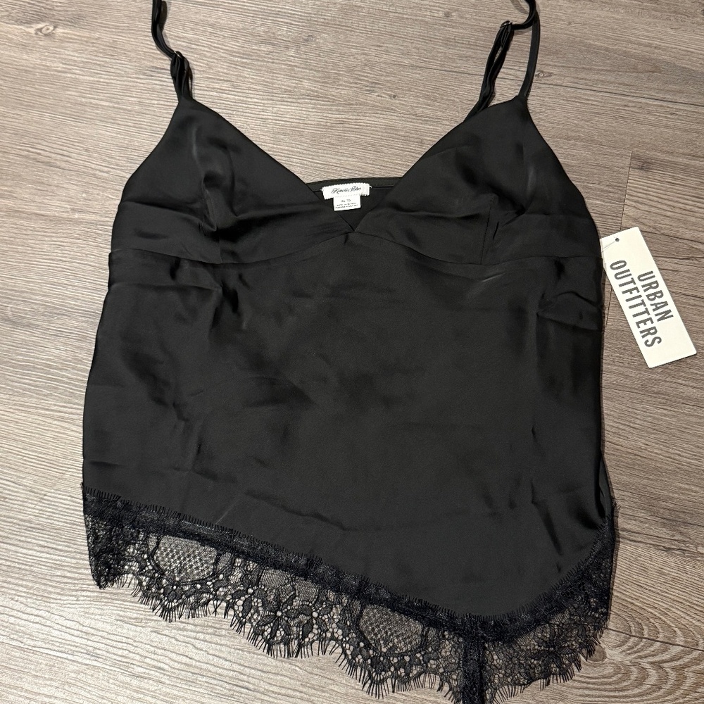 Urban Outfitters Kimchi Blue Satin Lace Trim Cami Top NWT XL